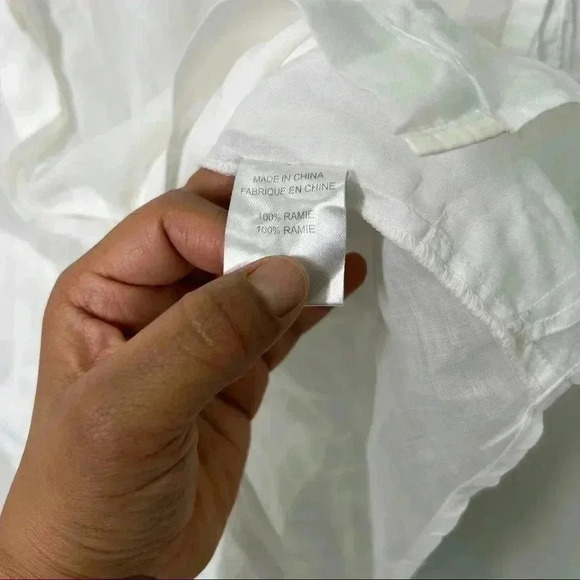 Theory Marandel White Lawn Shirt Long Button Down size p - Picture 10 of 14